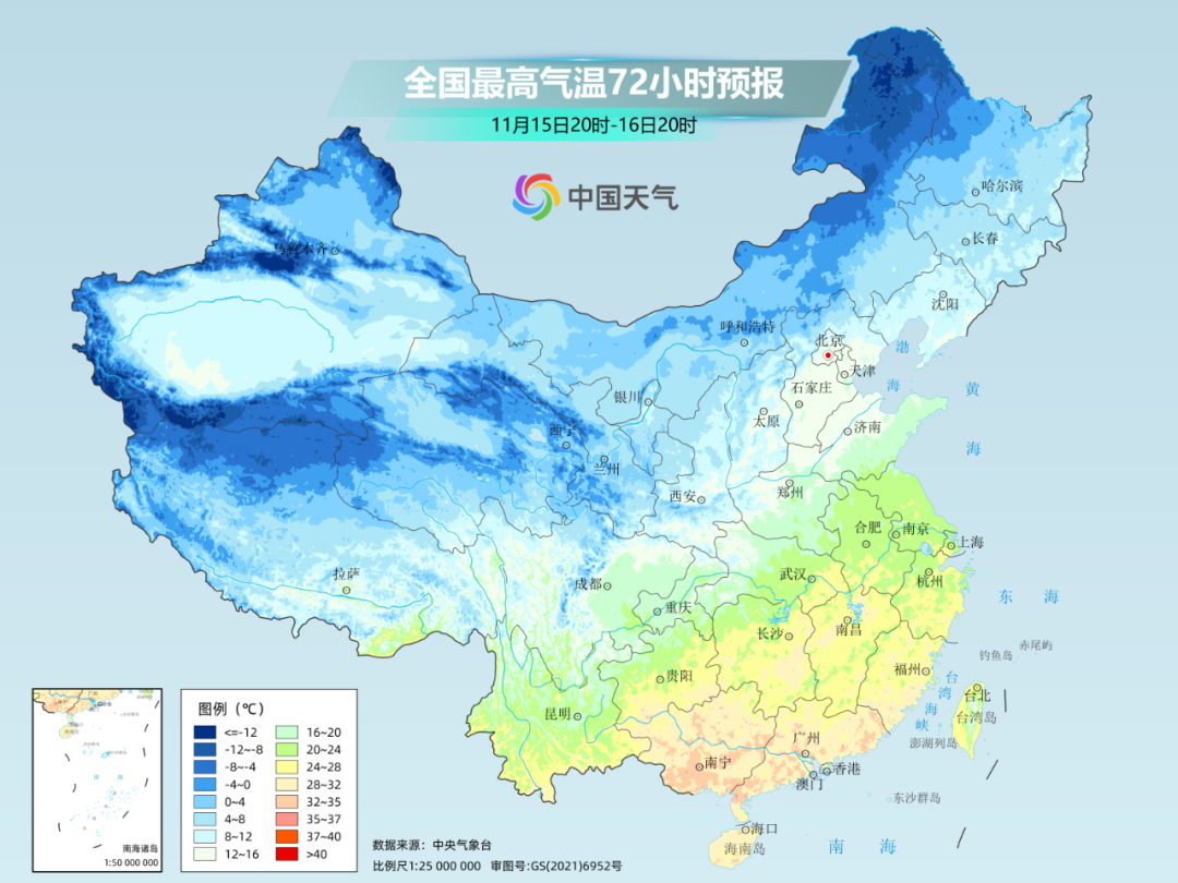 冷空气来袭！全国降温预报图呈现深紫色